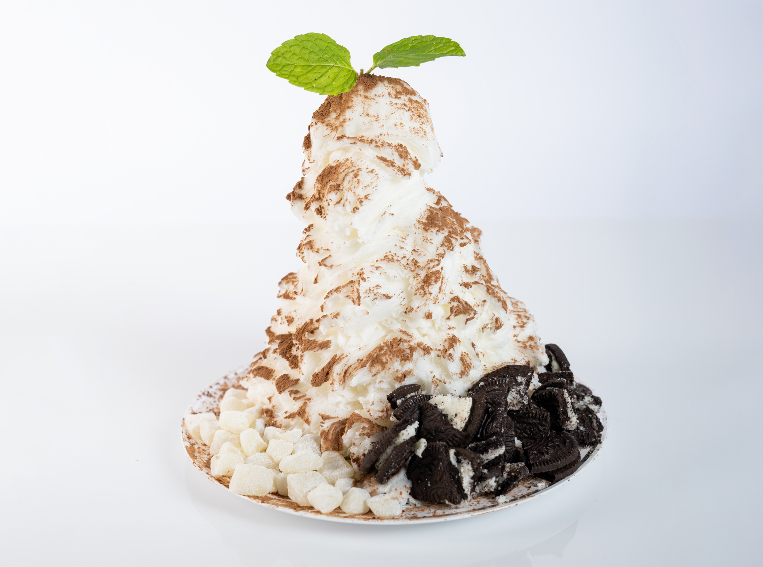 Oakobing Oreo Tiramisu Bingsu - Korean shaved ice with Oreo cookies, mochi and espresso drizzle