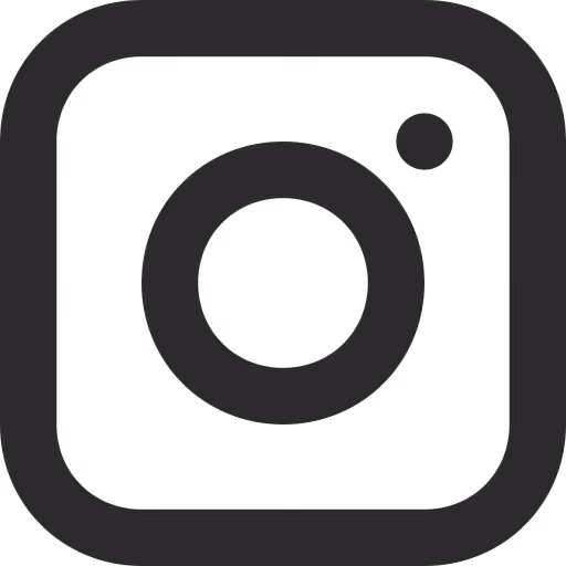 Instagram app icon consisting of a rounded square with a circle and dot inside.