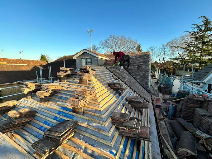 image of roof being repaired