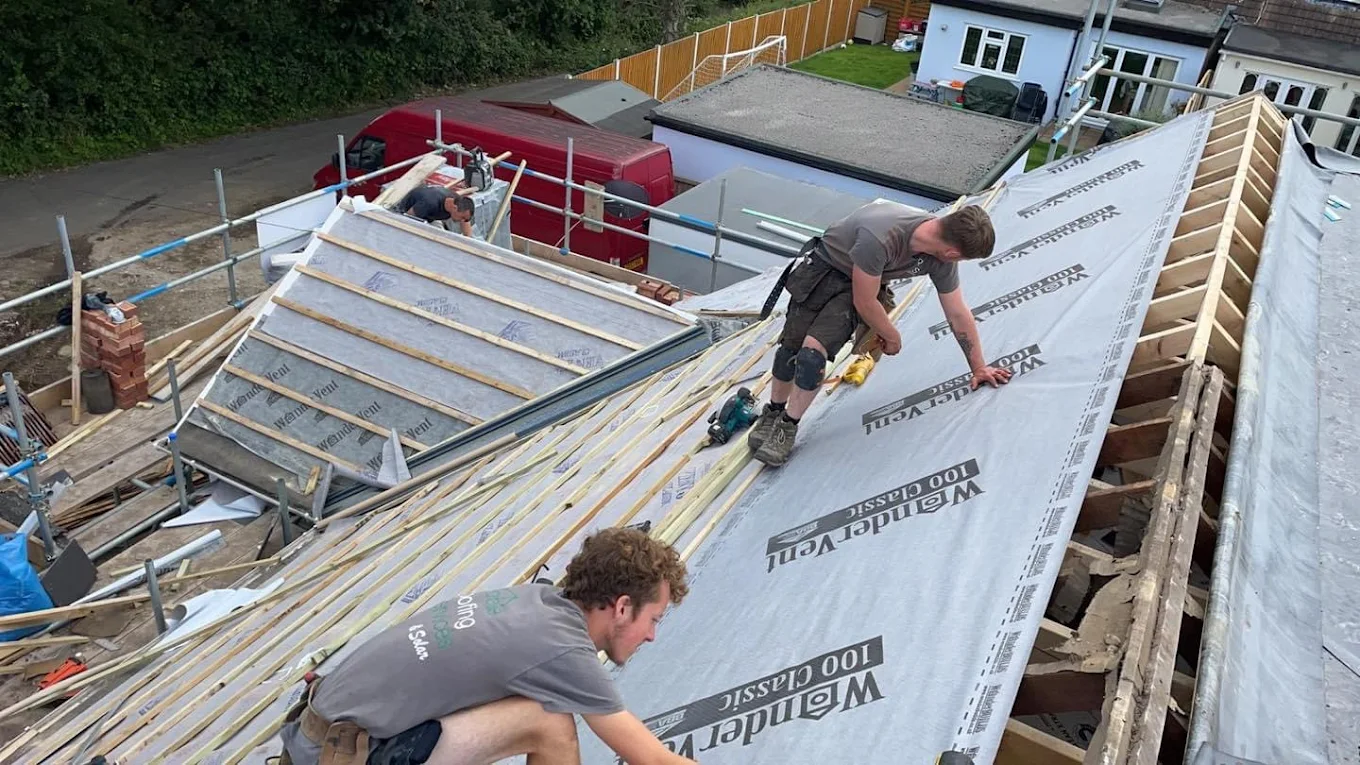 image of roof being repaired