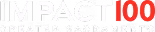 Impact100 Sacramento logo with white text on a black background.