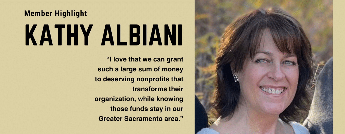 Kathy Albiani, Impact100 Greater Sacramento Education Focus Chair