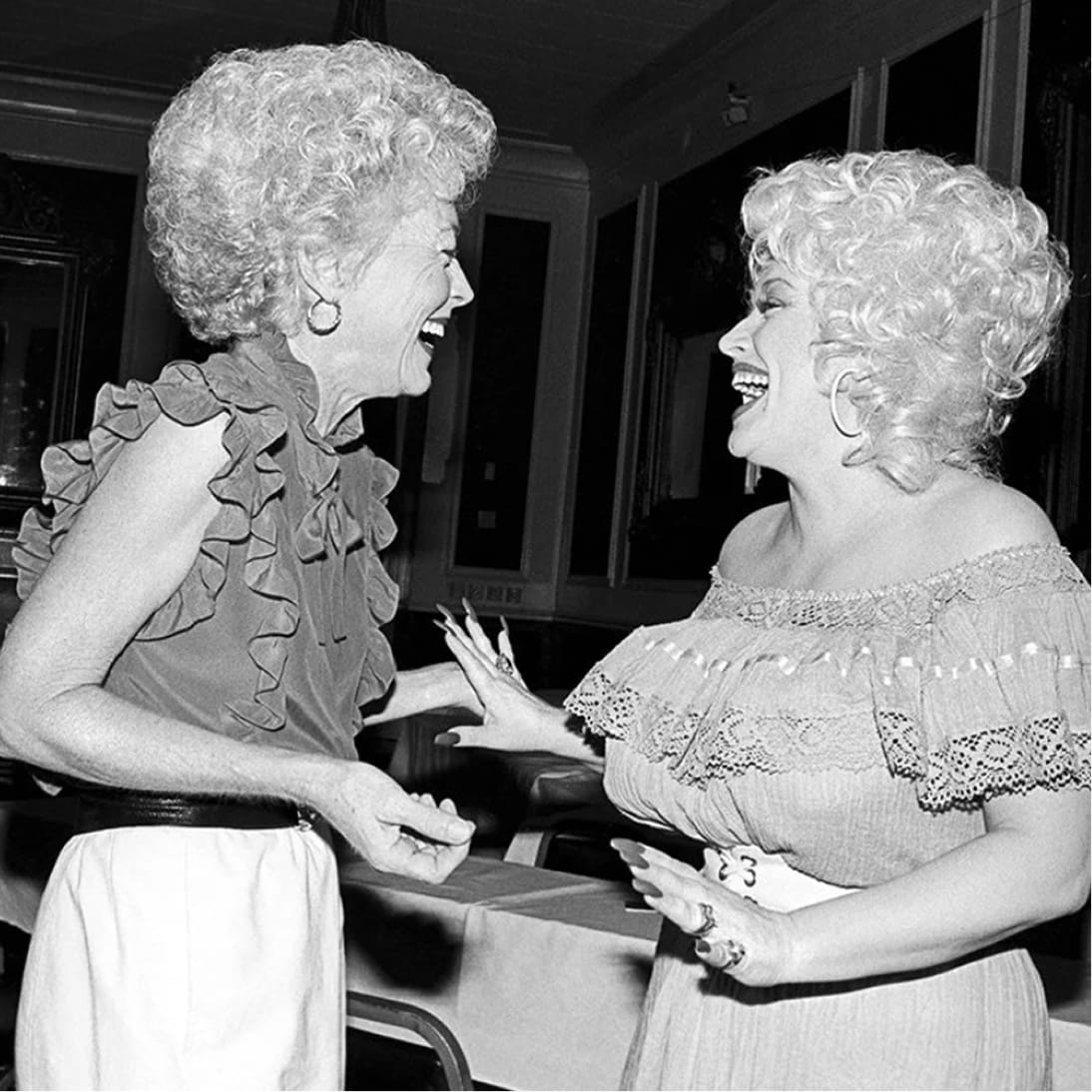 Historic Driskill Grill guests Anne Richards and Dolly Parton