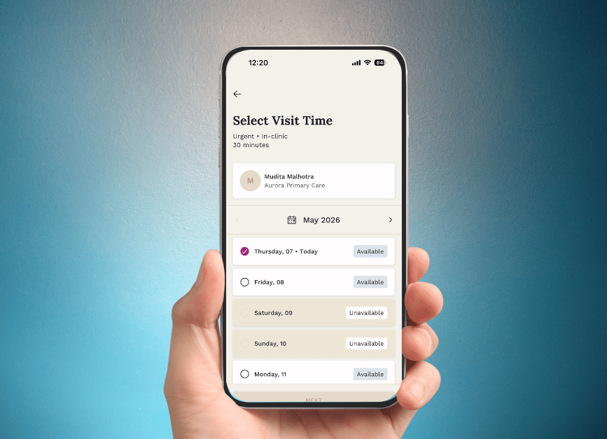 Aurora app interface