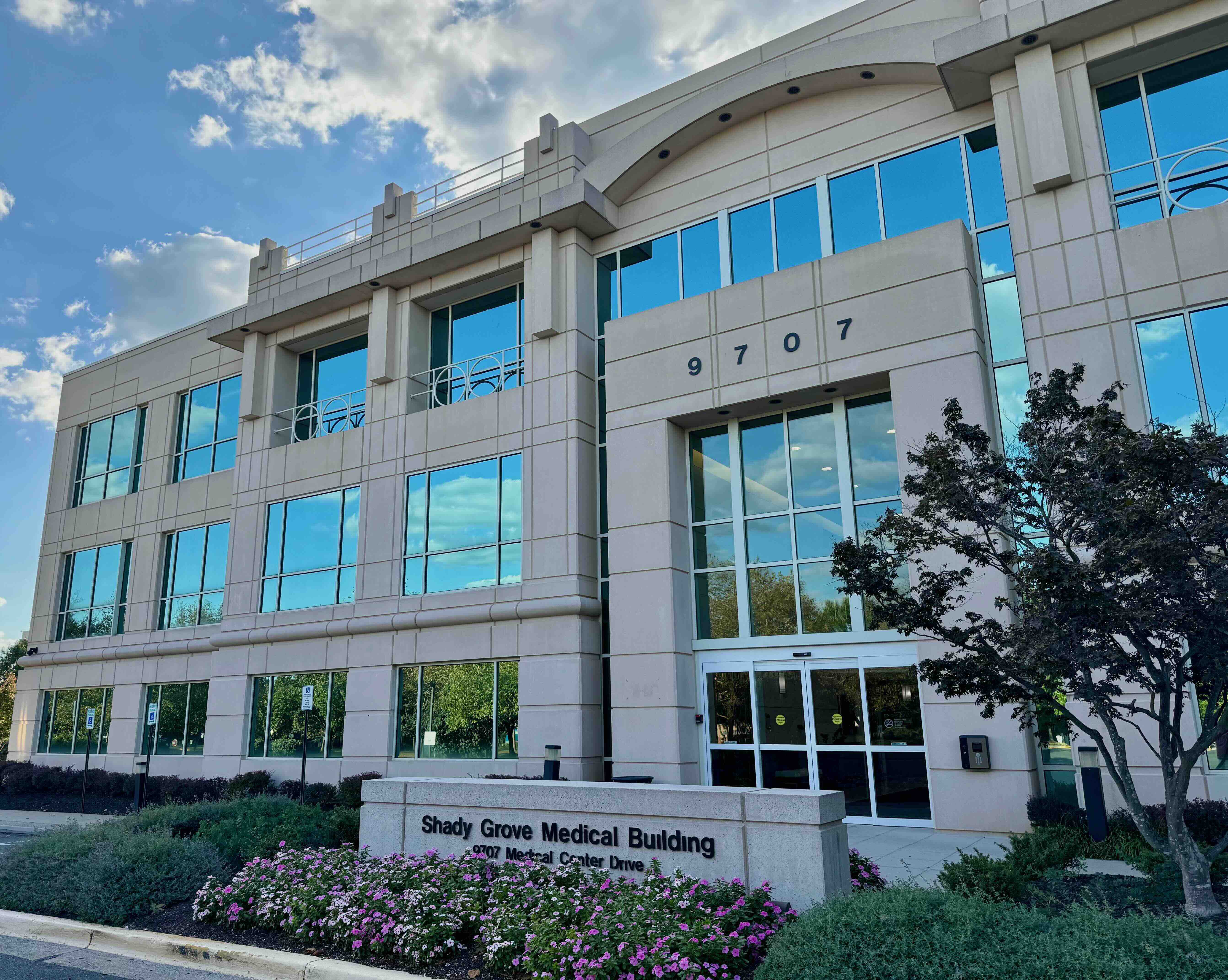 Shady Grove Medical Building at 9707 Medical Center Drive, home of Aurora Primary Care