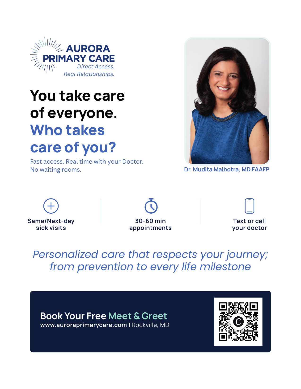 Aurora Primary Care program ad for the Rockville Chamber of Commerce Women's Leadership Conference, September 23, 2026