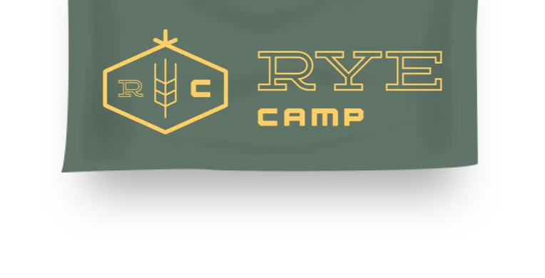 Rye Camp Logo on flag