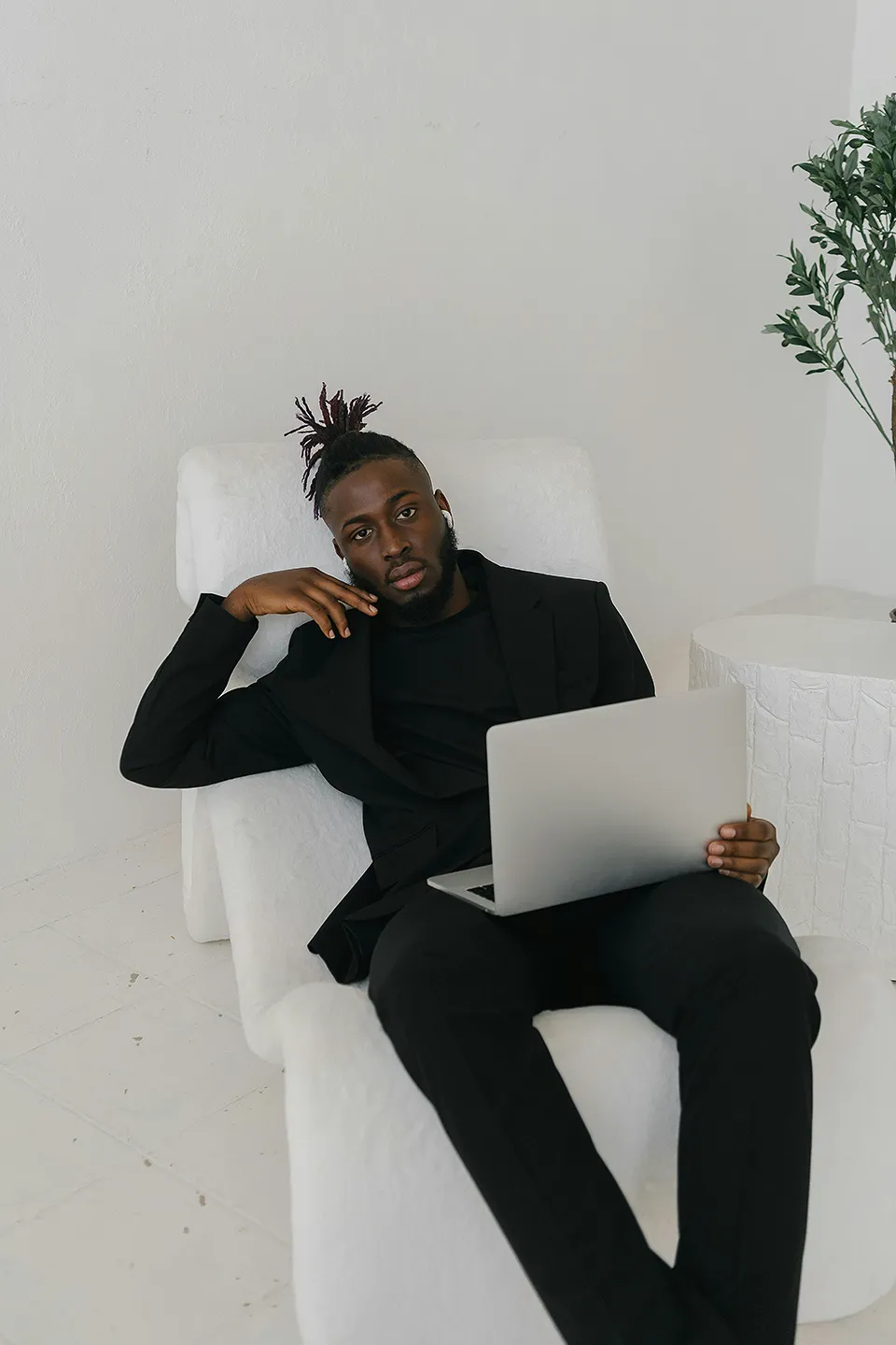 man sitting on a chair