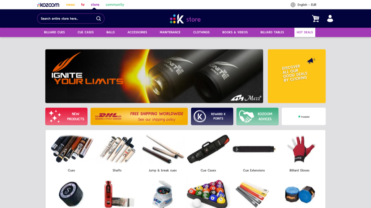 Capture du site du client