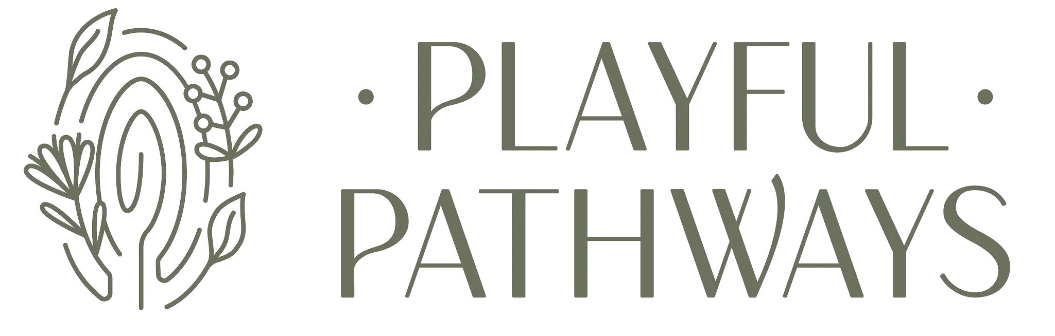 Playful Pathways play therapy and child counseling clinic logo, Berkley Michigan