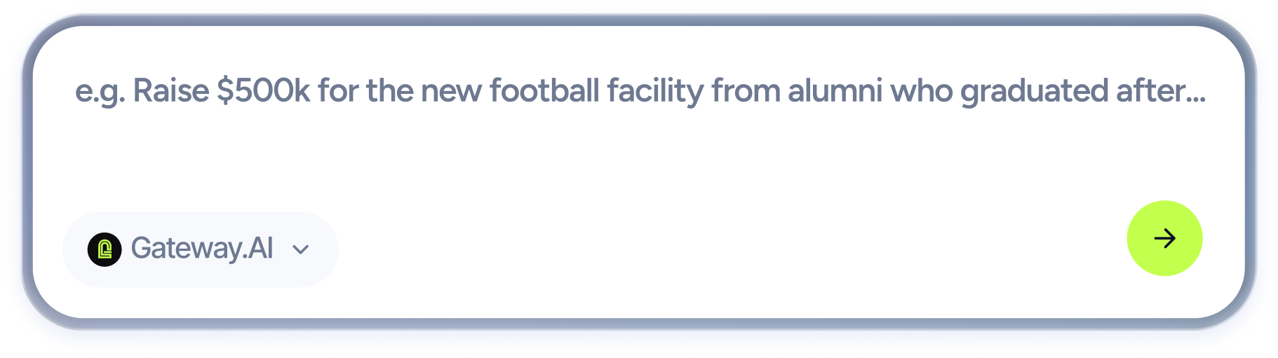 Gateway Data AI - Campaign Builder User Interface