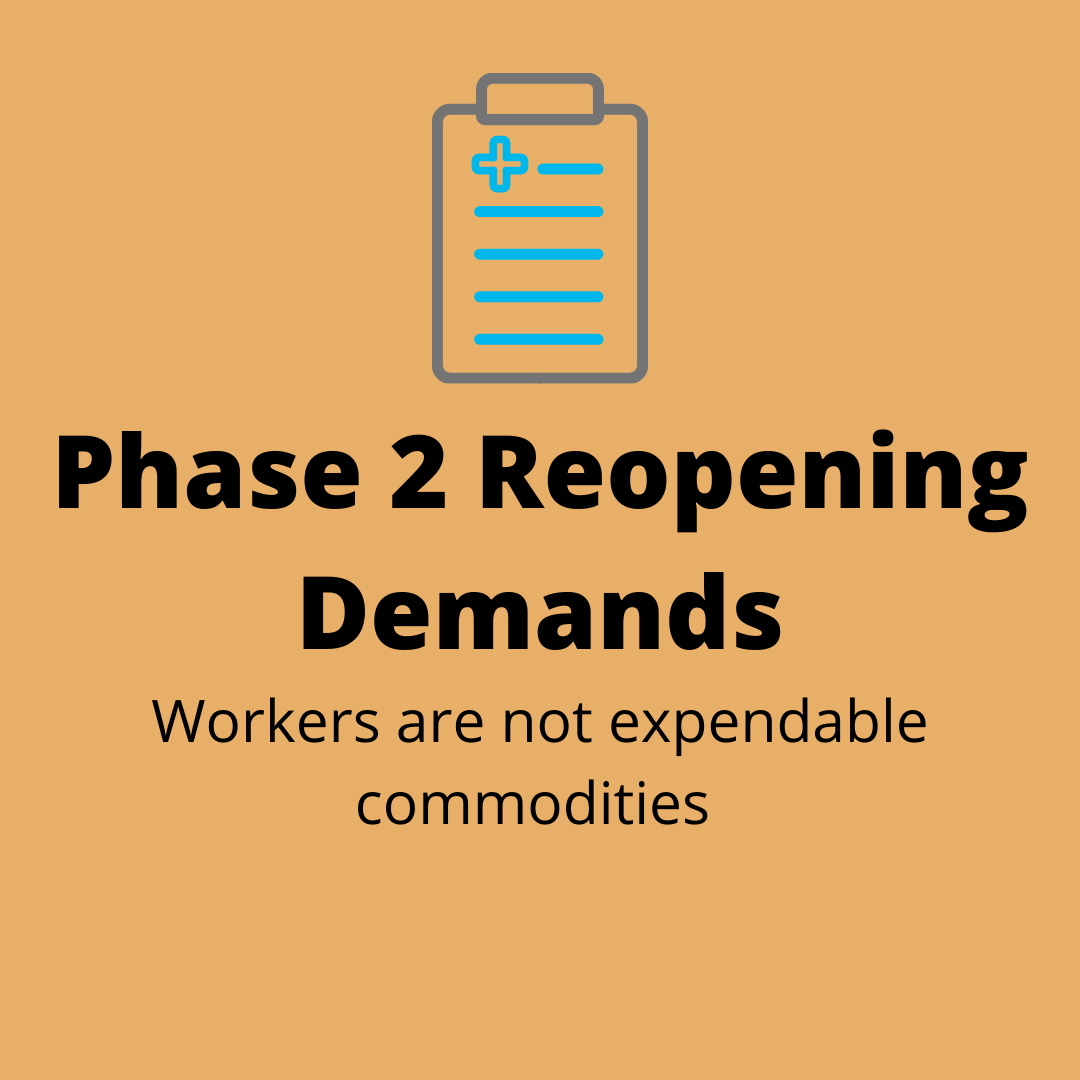 Phase 2 Reopening Demands