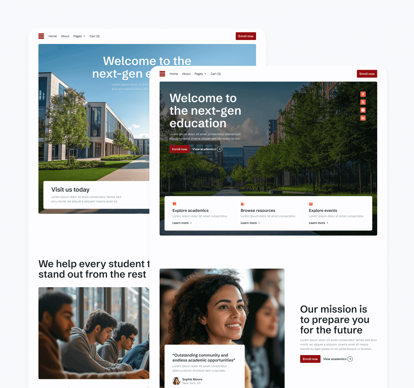 22 Pages Eduhub University Webflow Template | BRIX Template
