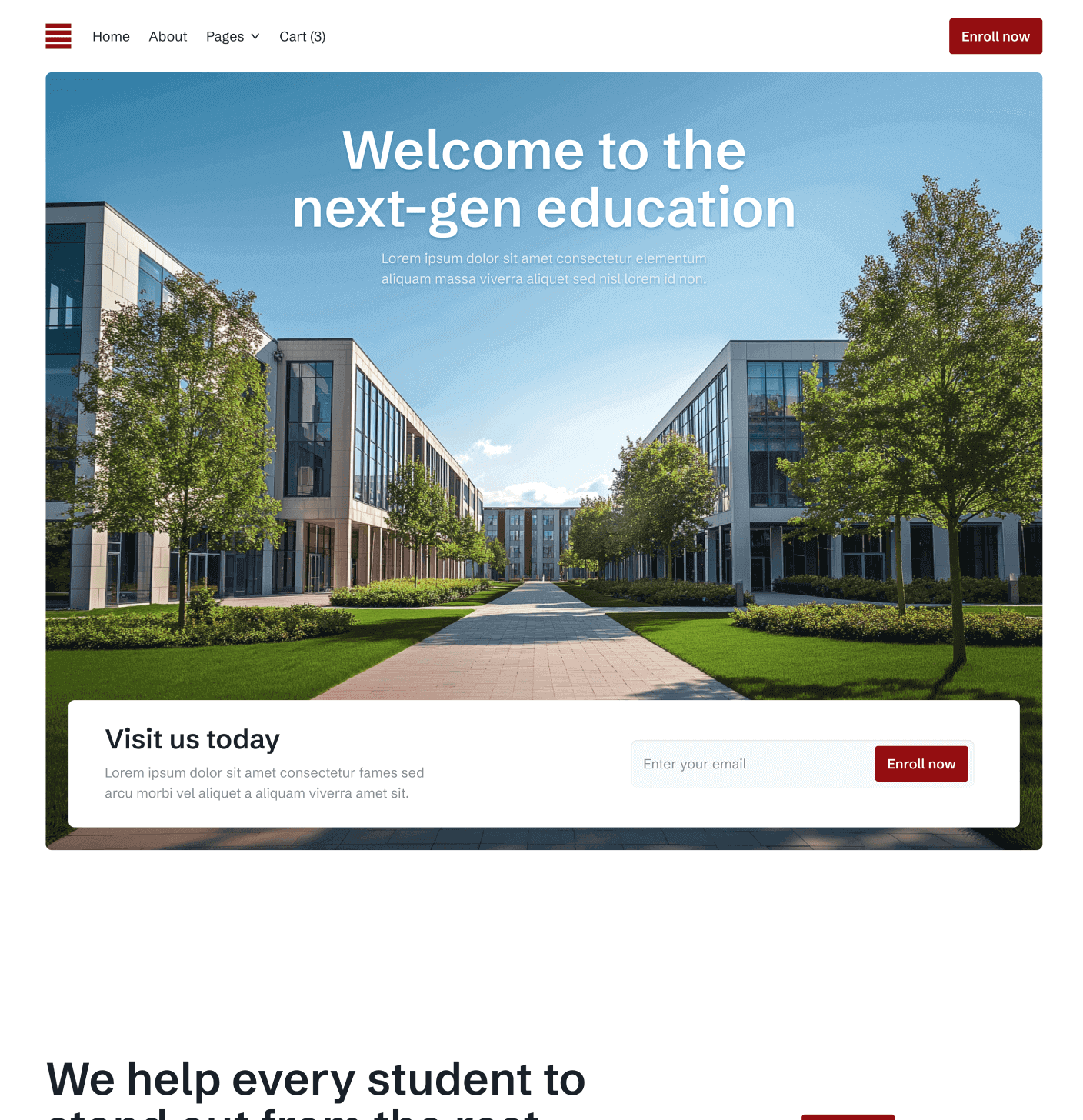 Main Home V2 Eduhub University Webflow Template | BRIX Template
