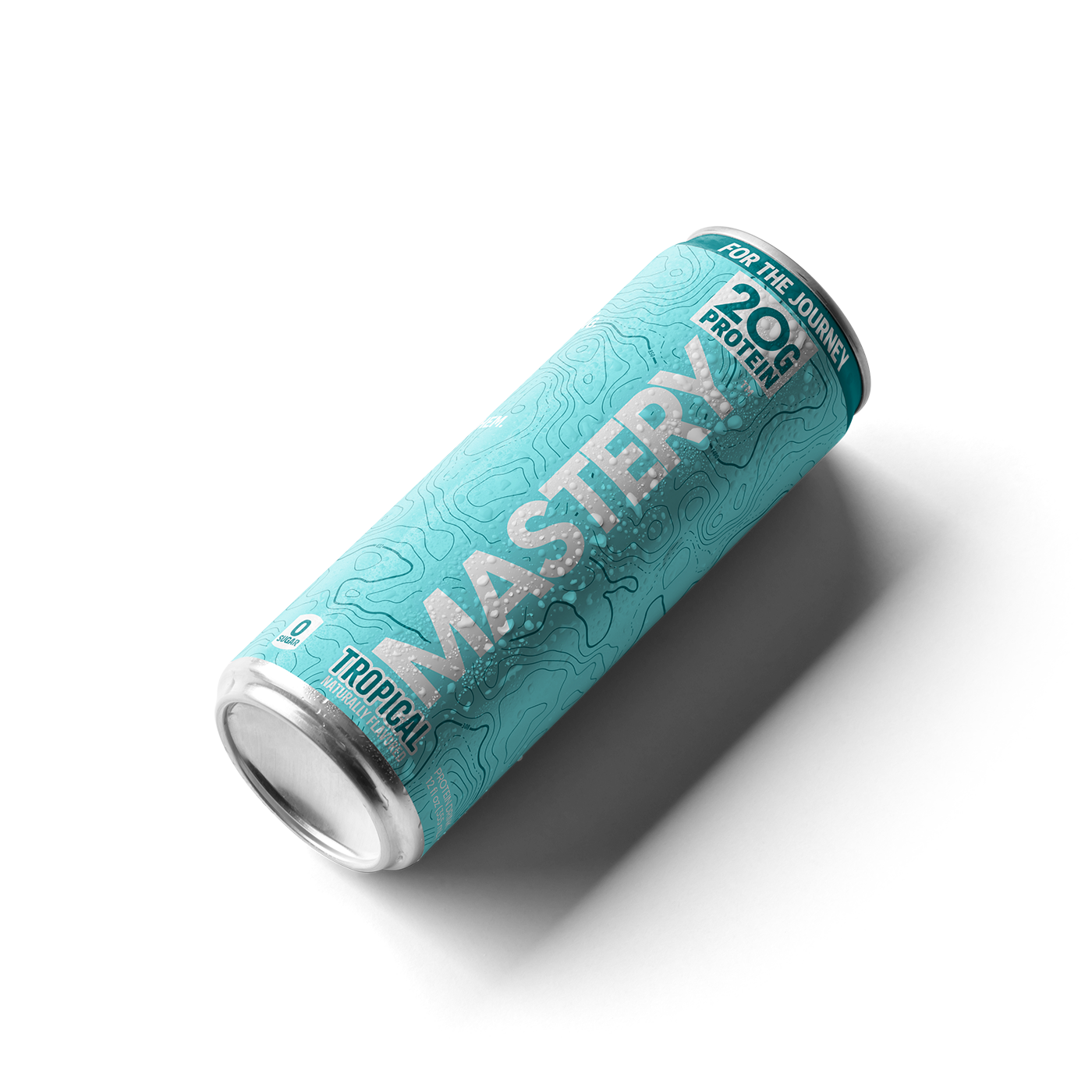 MASTERY Tropical flavored carbonated protein drink can