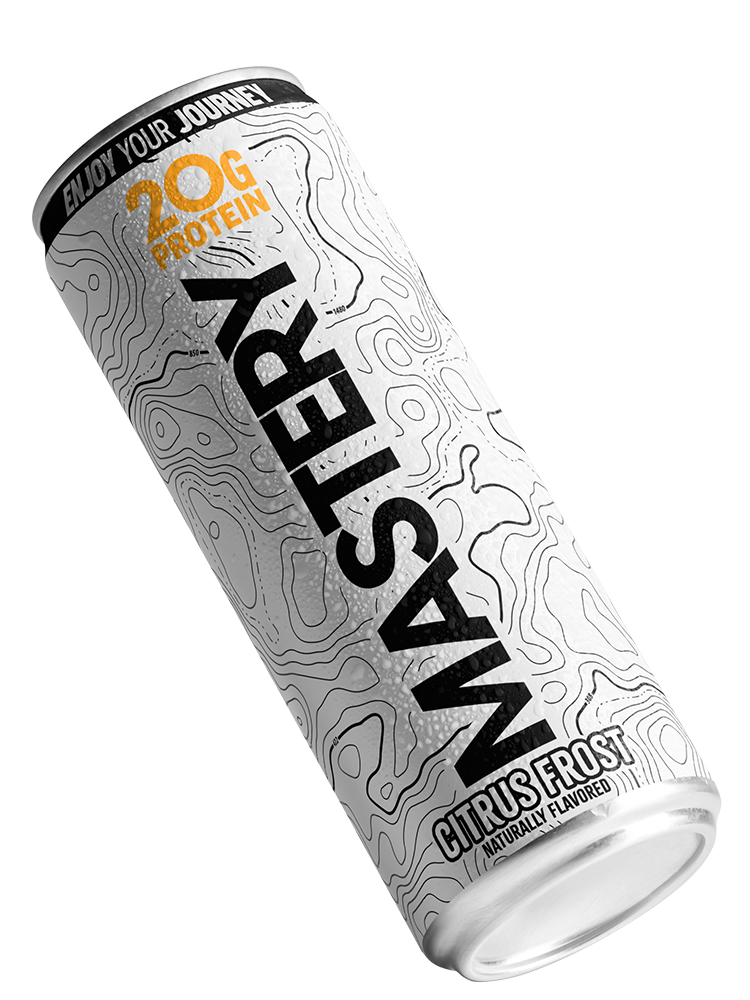MASTERY Citrus Frost flavored carbonated protein drink can