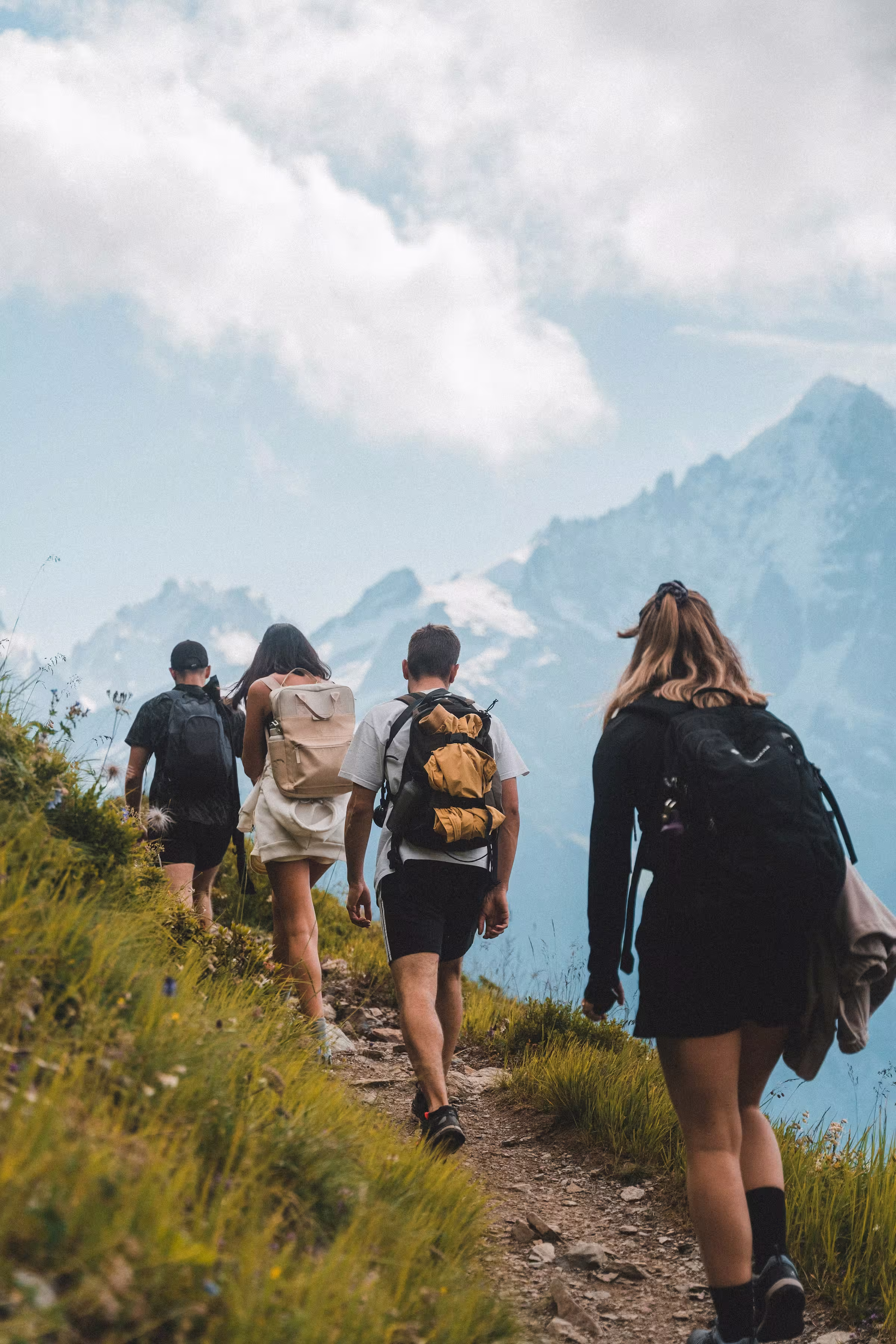 Person on a journey outdoors