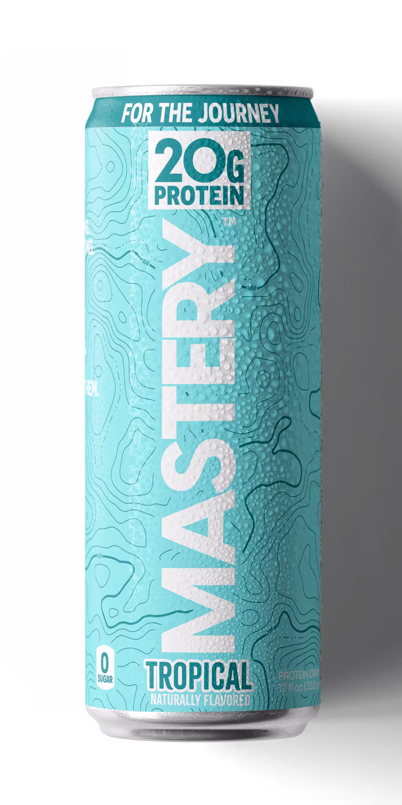 MASTERY Tropical flavored carbonated protein drink can