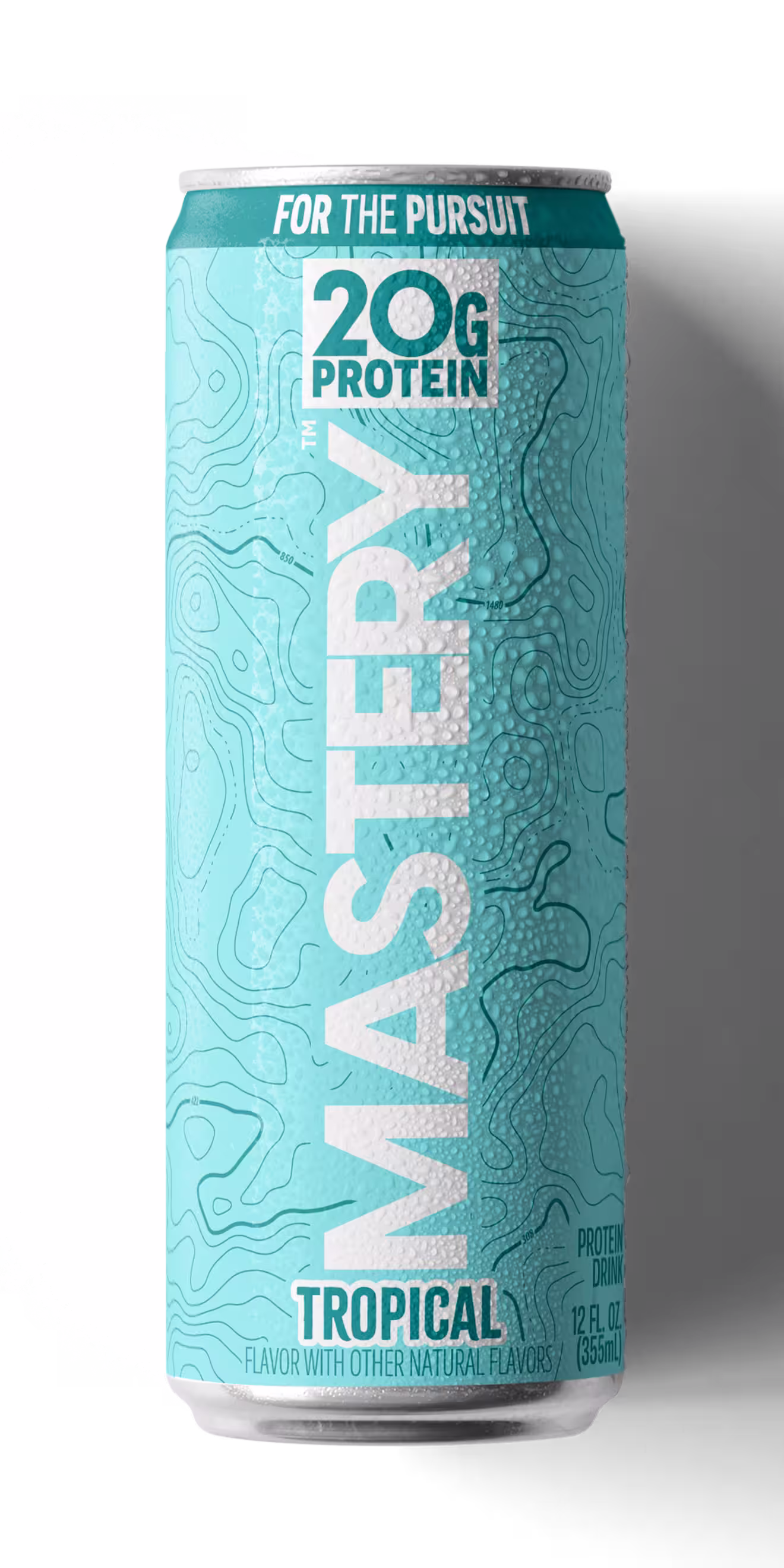 MASTERY Tropical flavored carbonated protein drink can