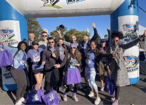 Photo of the the lab at Miles for Migraines fundraising walk.