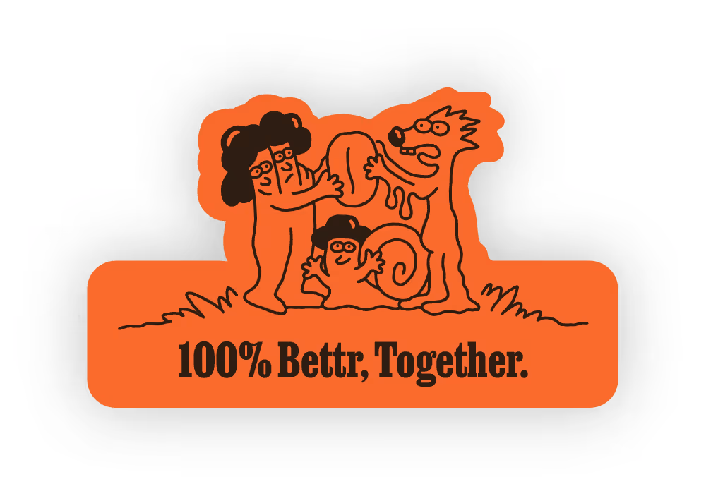 Cartoon snail wearing a hat beside a surreal orange plant with bulbous ends and text A.M.E.N.