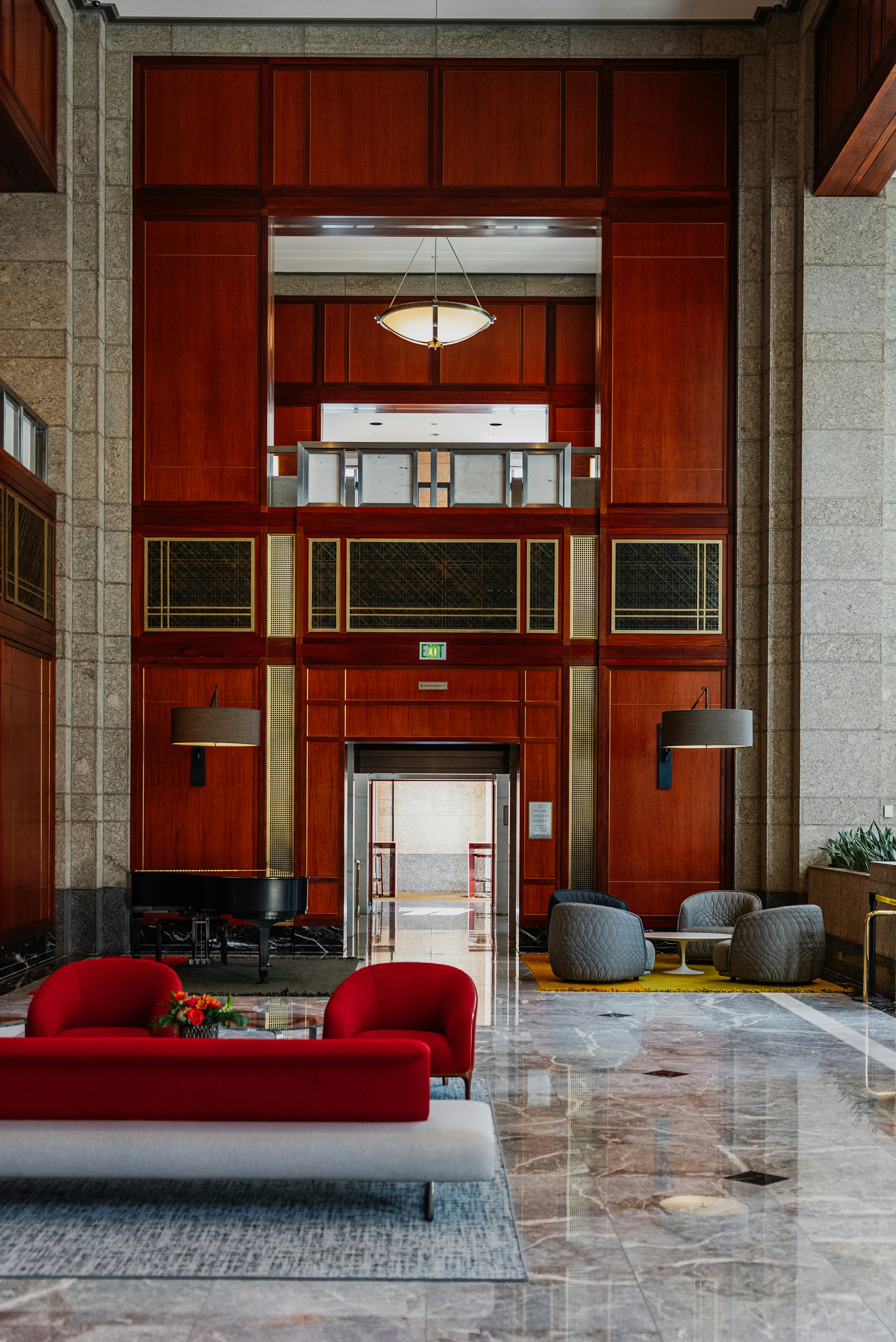 A hotel lobby