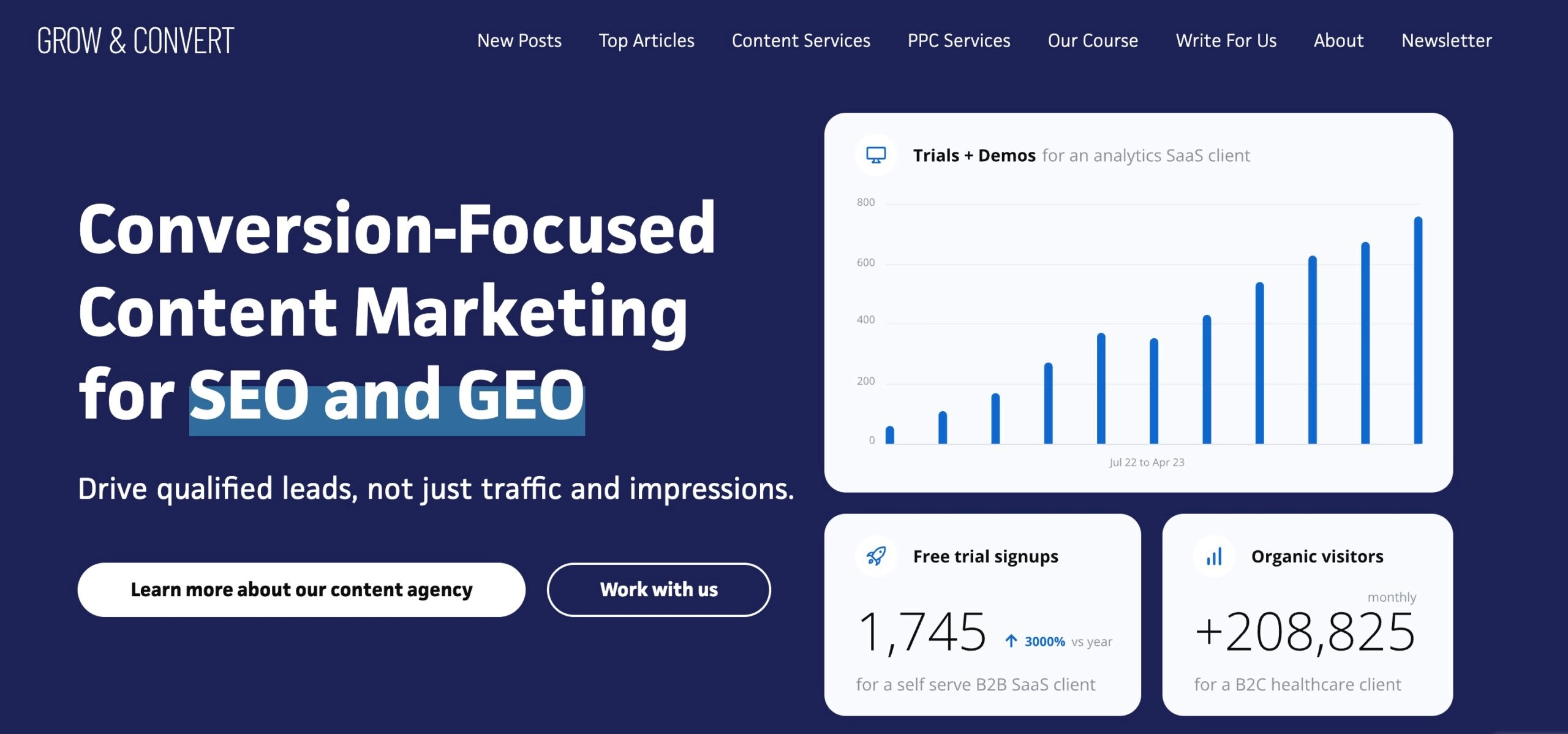 Grow and convert