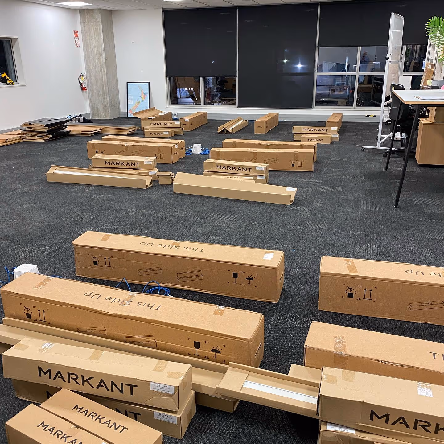 Early Morning Start: Markant Desk Fit-Out Underway
