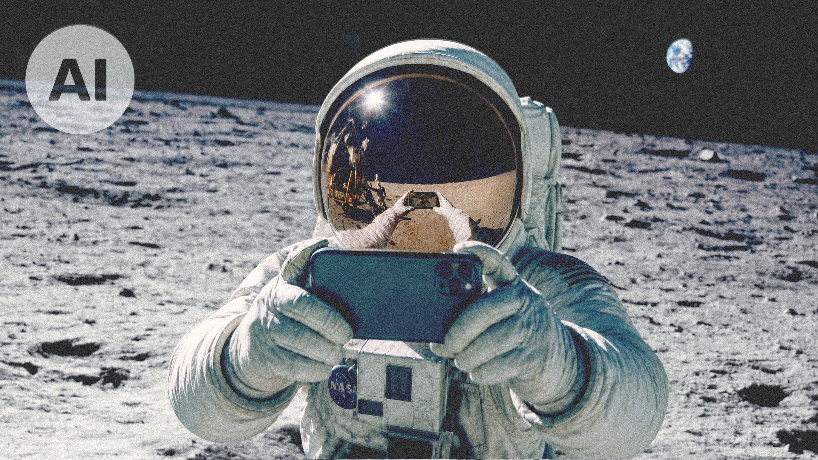 KI-generierte Visualisierung – Beispielmotiv Astronaut