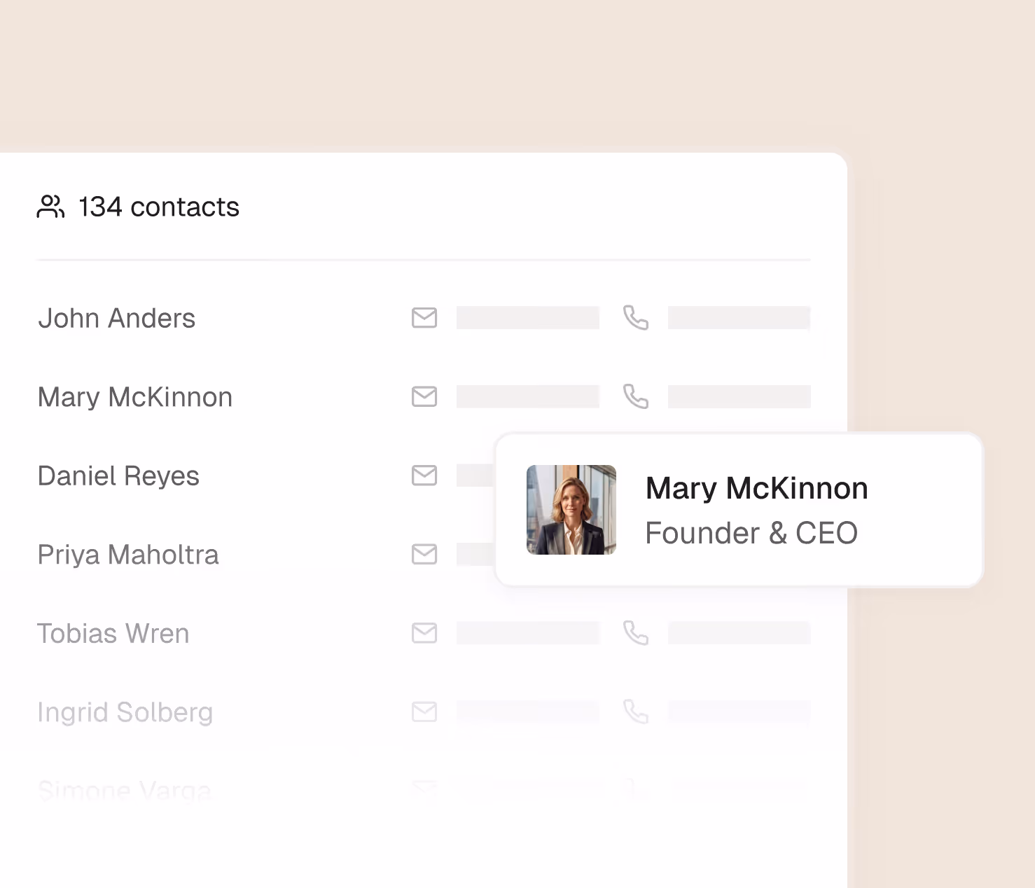 Inven interface — reach decision-makers