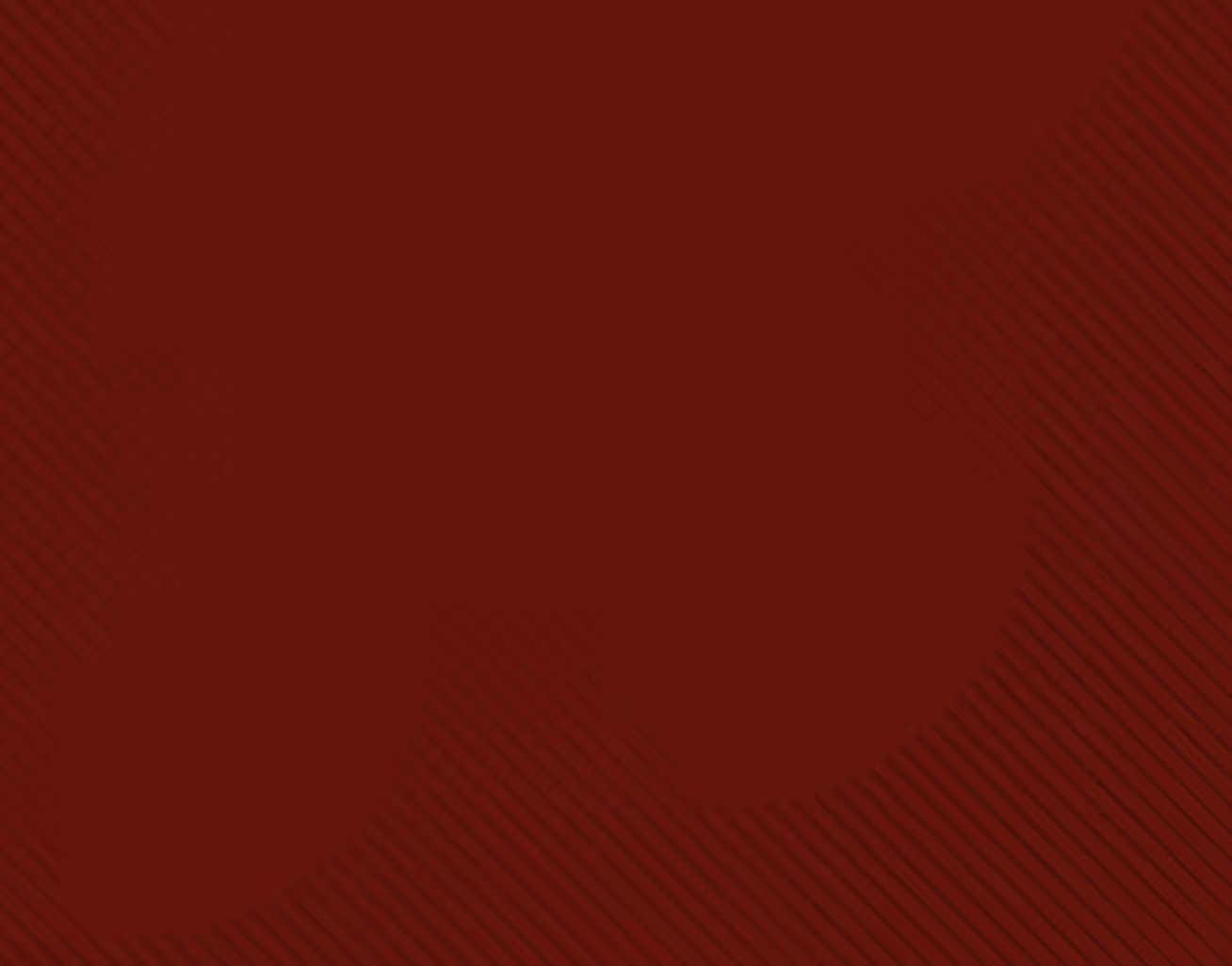 Maroon background with subtle diagonal stripes and a faint circular pattern.