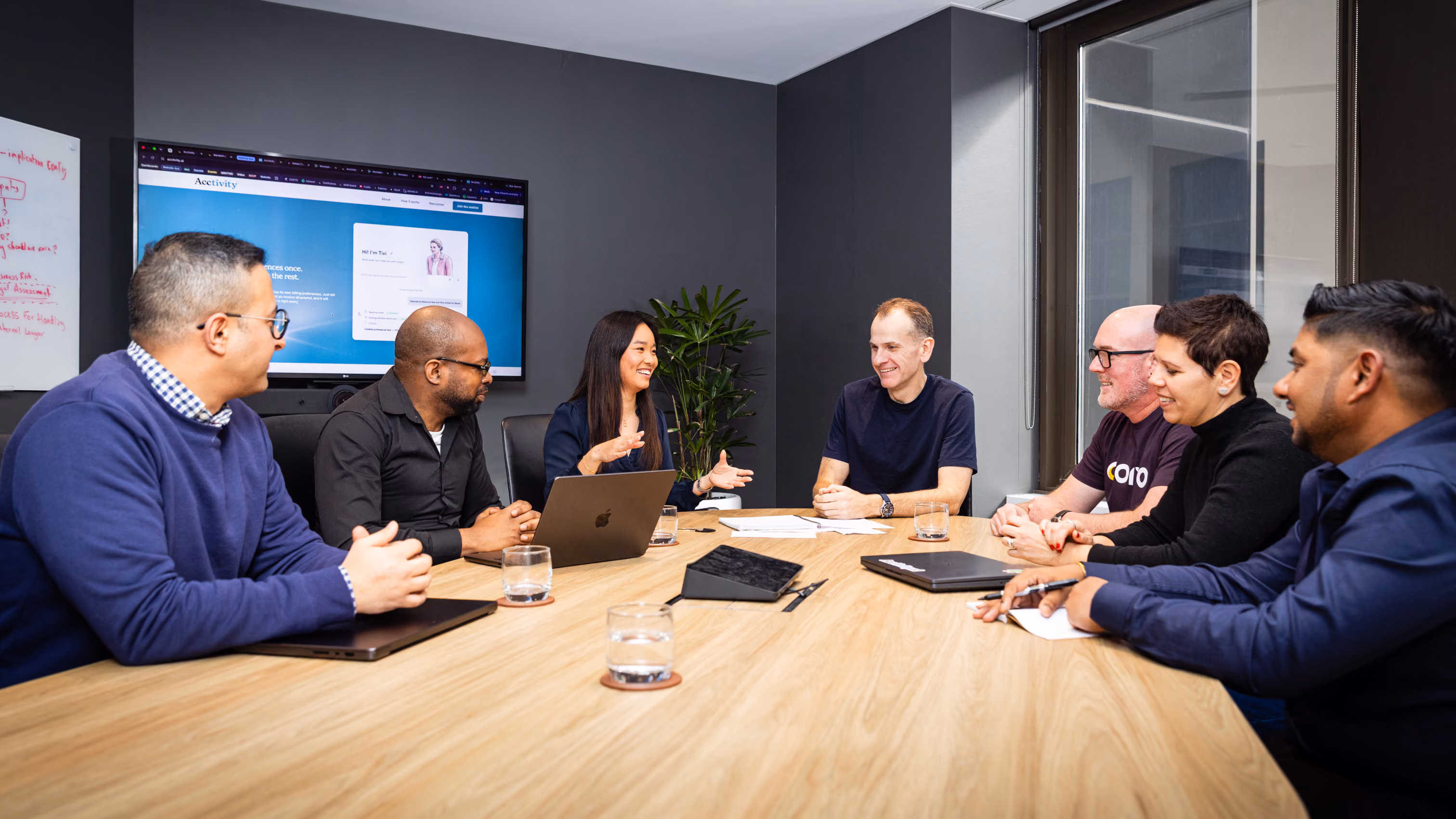The Acctivity team in a boardroom meeting