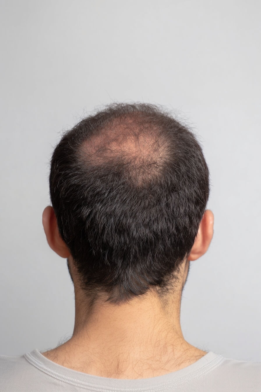 Hair of Moh A. 3 months after PRP treatment with supplements