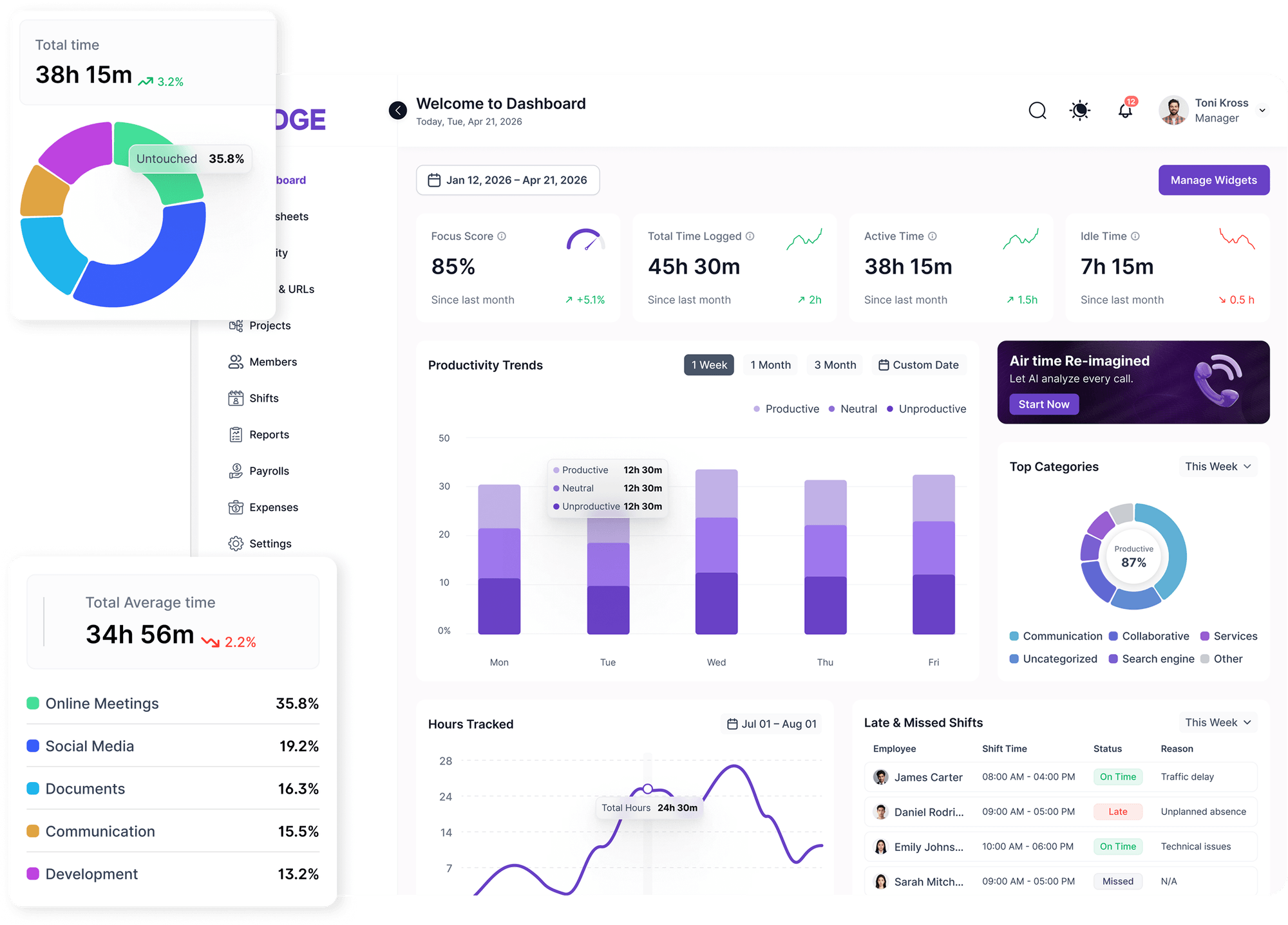 Modge Per Seat Pricing Monthly Vs Annual dashboard