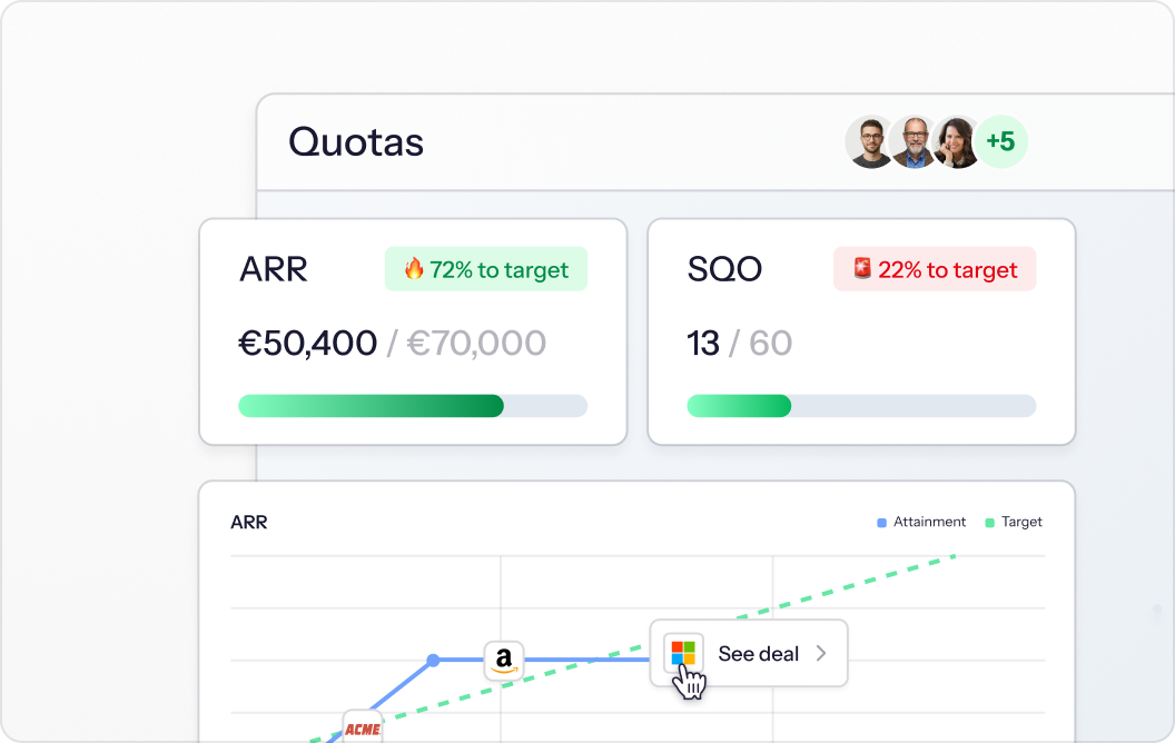 Driven plan builder: a compensation plan typed in plain language, with ARR, quota and payout calculated