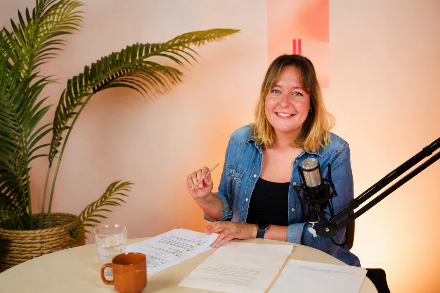 Host van Denkwijze(r) tijdens een opname