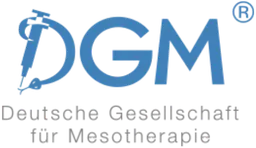 Logo der Deutschen Gesellschaft für Mesotherapie, kurz DGM, als dermatologische Fachgesellschaft.