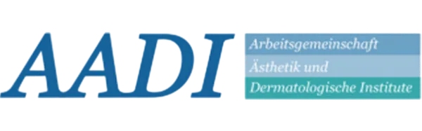 Logo der Arbeitsgemeinschaft Ästhetik und Dermatologische Institute, kurz AADI, als Fachverband.