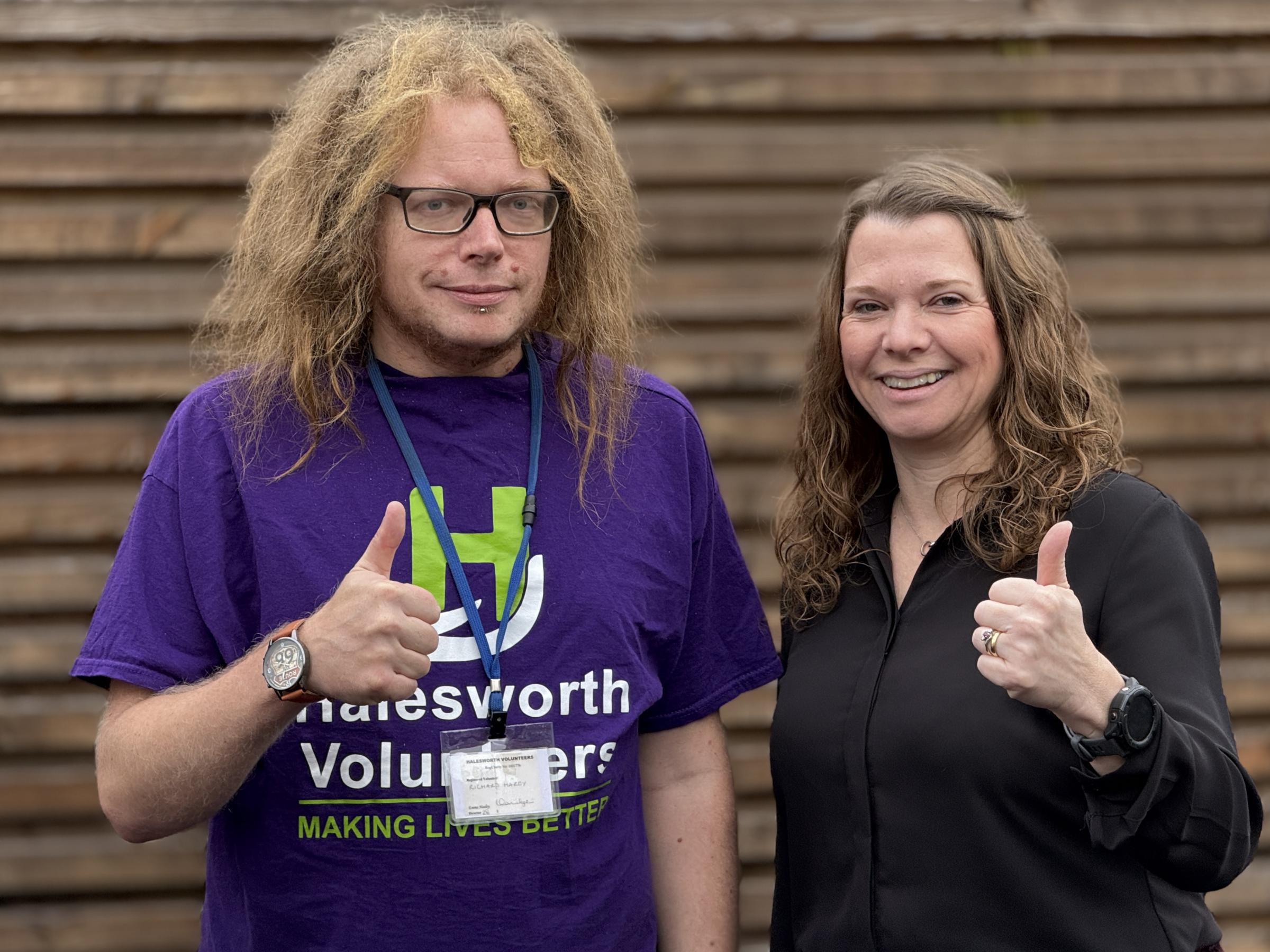 Ricky Hardy and Karen Kerridge from Halesworth Volunteers