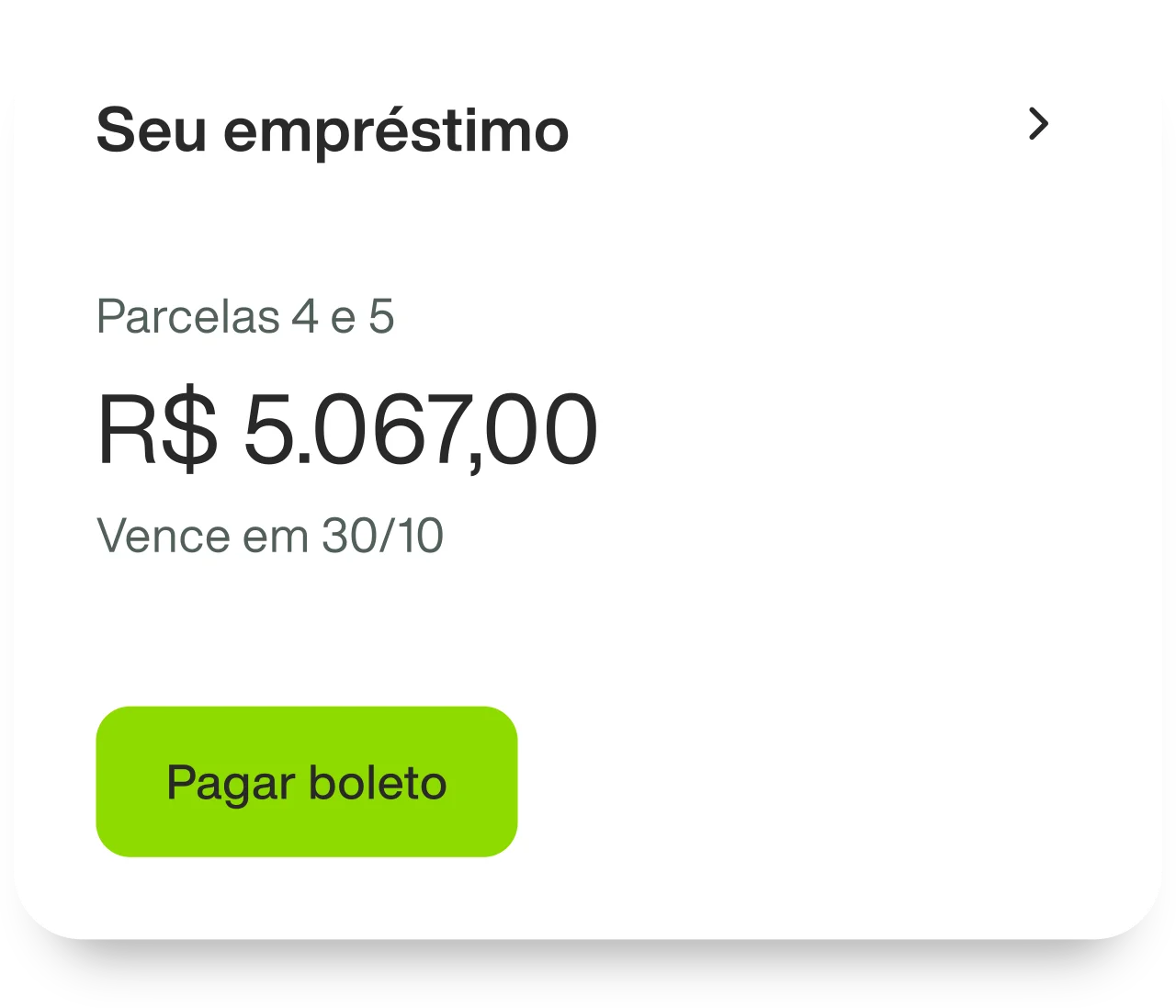 App Creditas mostrando sobre empréstimo