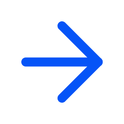 Blue arrow pointing to the right on a white background.