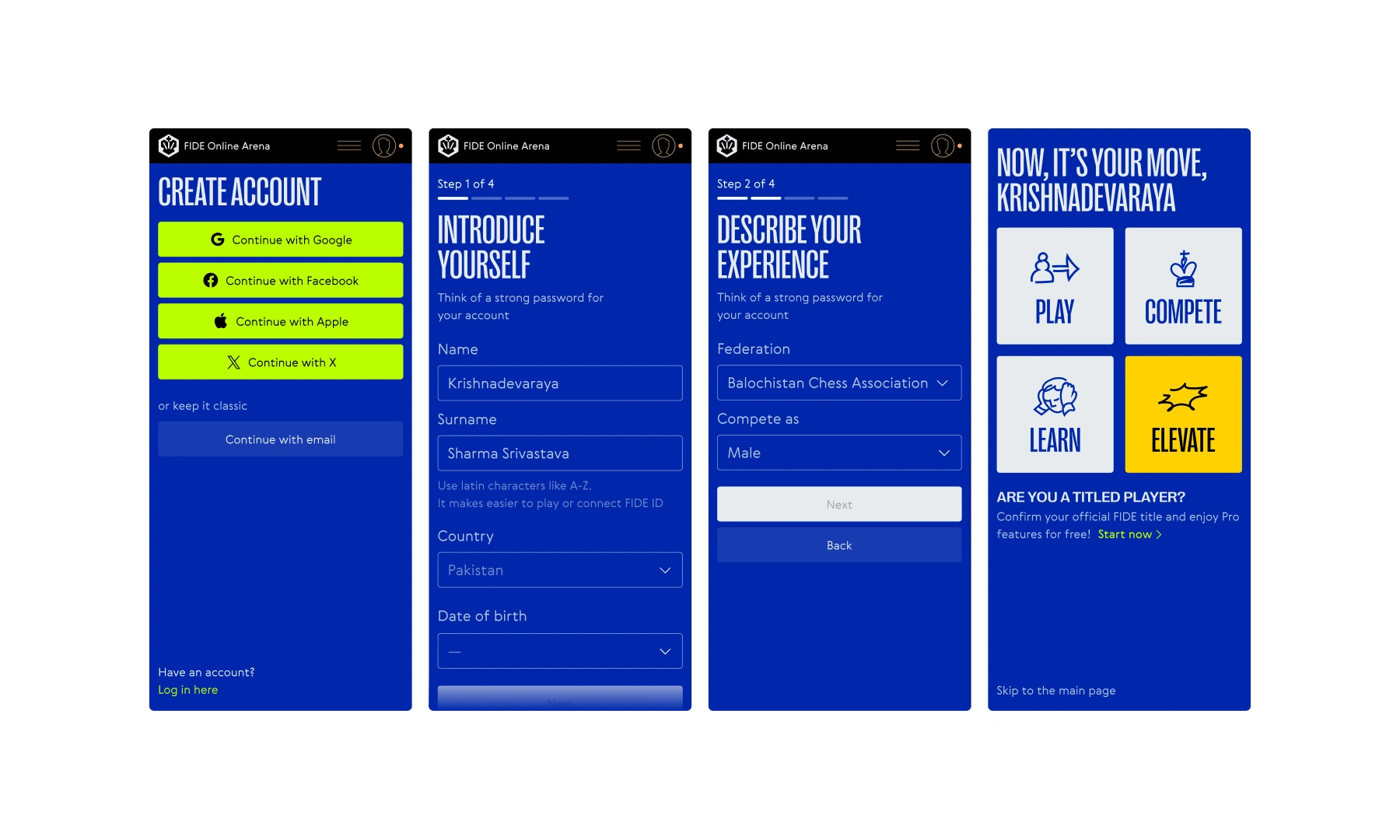 Interface copy exploration layout showcasing microcopy variations designed to explain tournament eligibility rules clearly.