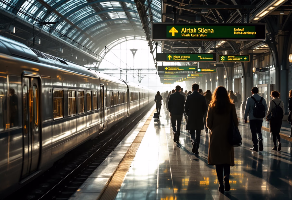 image of commuter train station (for a public transportation company)