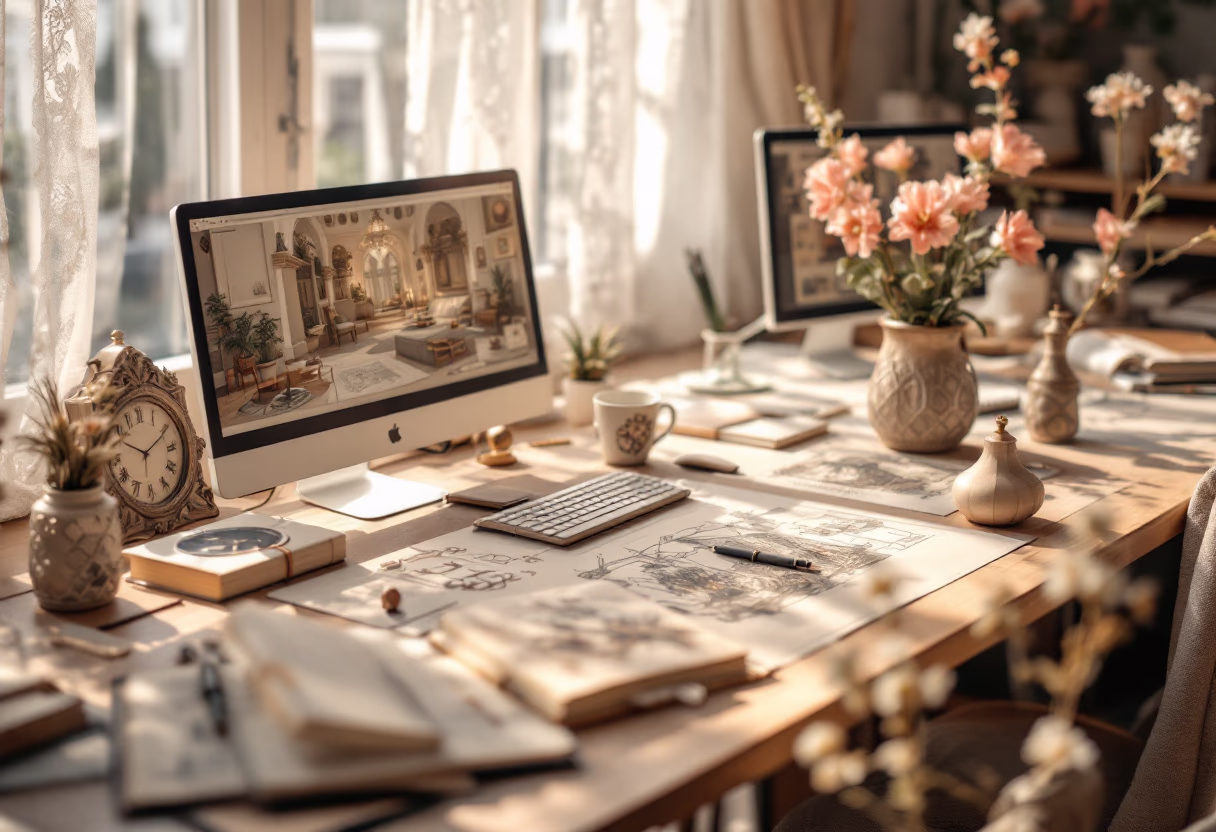 image of studio atmosphere (for a game development company)