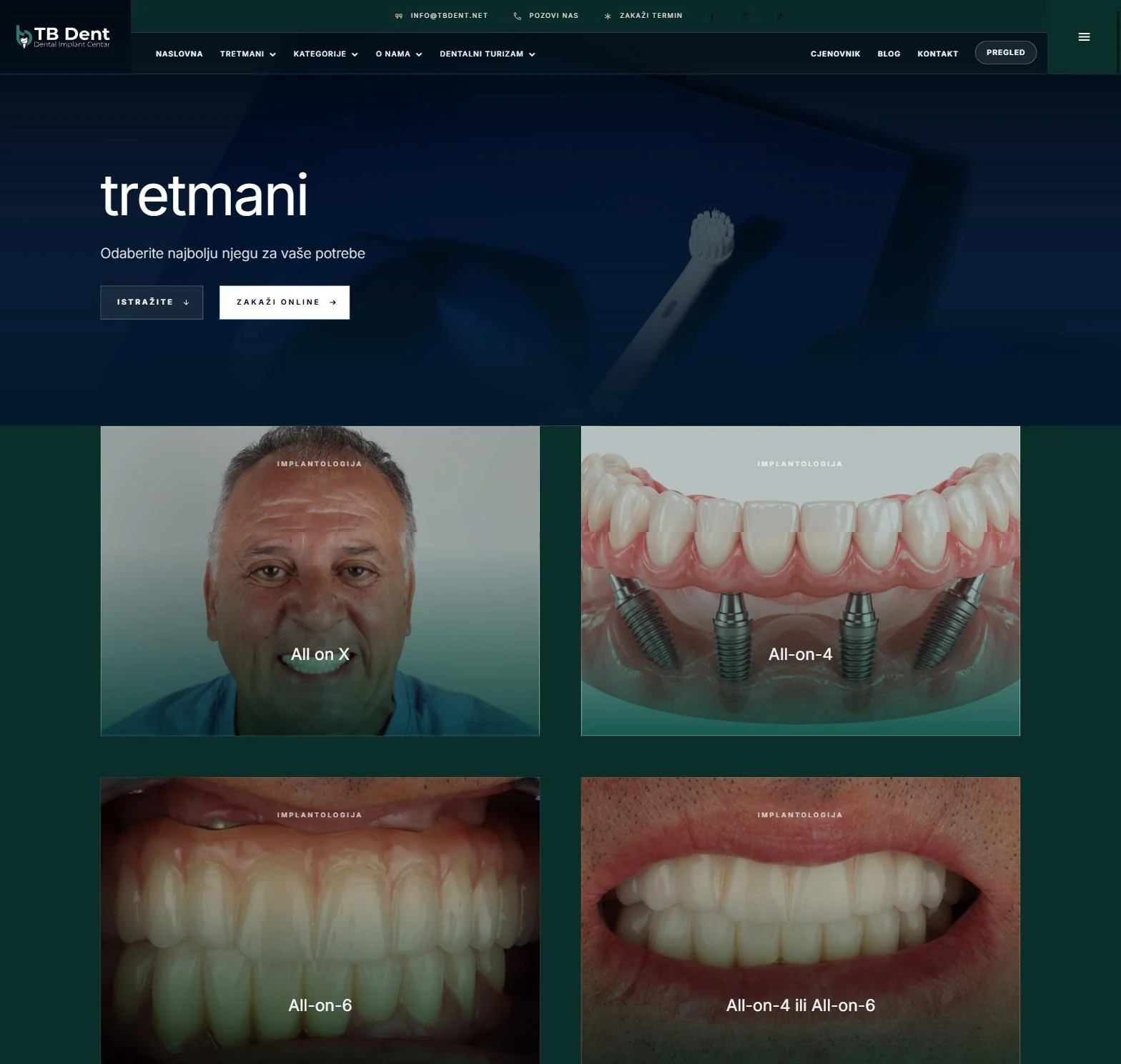 Stranica tretmana, svaki tretman iz CMS-a