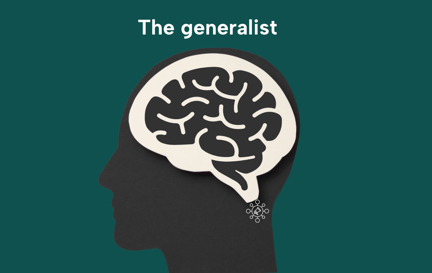 Generalist marketer concept illustration showing strategic thinking across marketing channels.