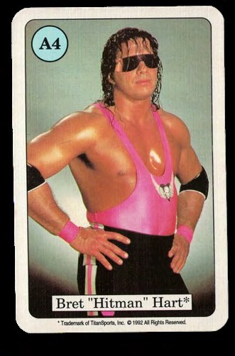 Wrestling-Sammelkarte von Bret „Hitman“ Hart