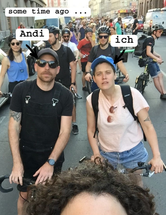 Iris und Andi auf einem Bike Ride