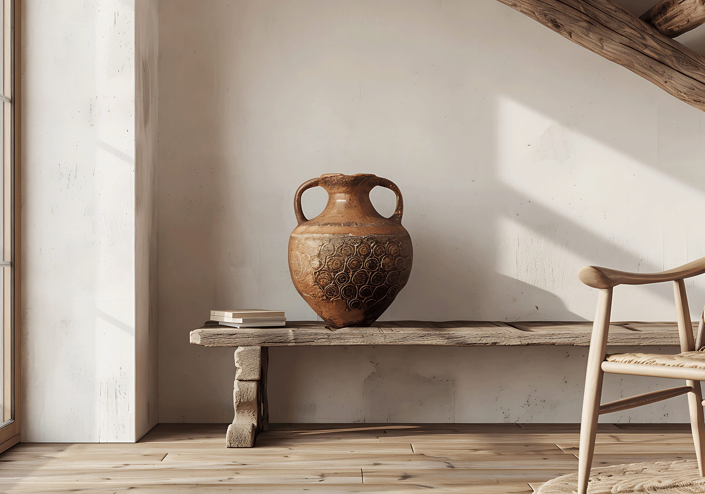 Ensemble de mobilier style campagne dans un lieu de style