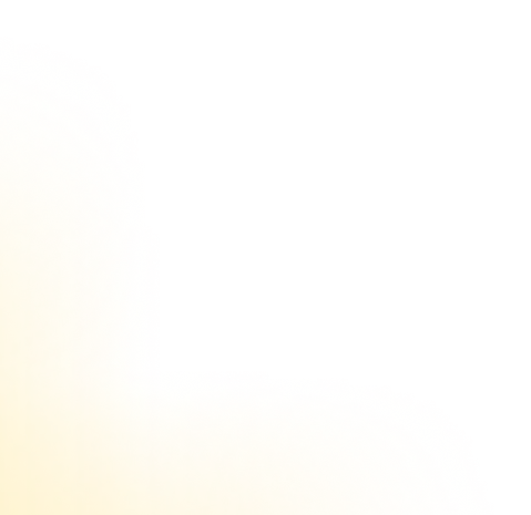 Radiant yellow and orange glow with a soft gradient forming a rounded corner shape on a transparent background.